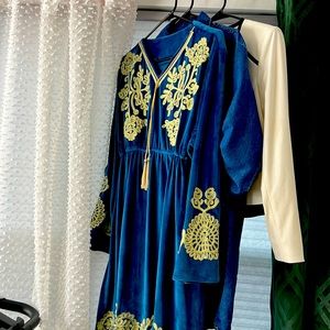 Beautiful blue quftan Abaya